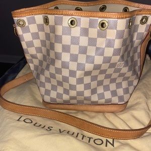 Louis Vuitton Noe Damier Azur Bucket Bag